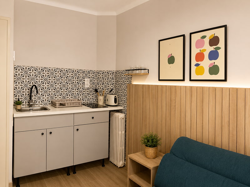 Apartamento by Cozycatalonia | Espacio funcional Espacio funcional con cocina abierta y zona de estar