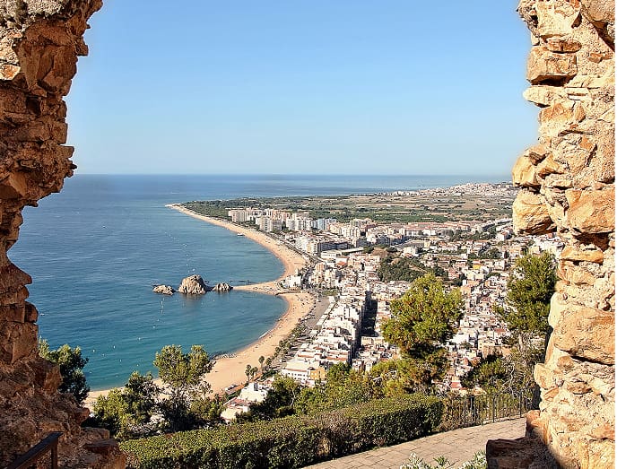 Castillo de San Juan Vista panorámica de Blanes y la Costa Brava